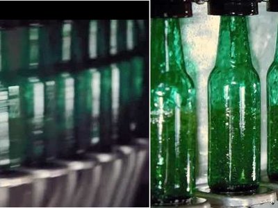 Flaschen ohne (links) und mit (rechts) Speedview